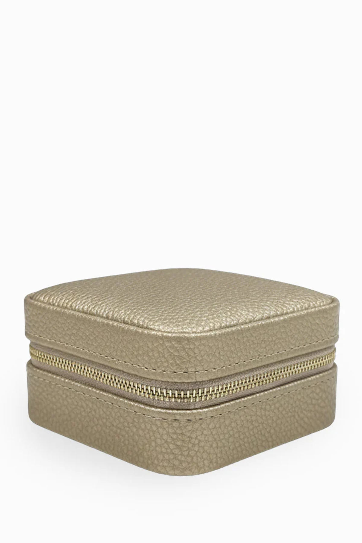 Square Jewellery Case Pebble Gold