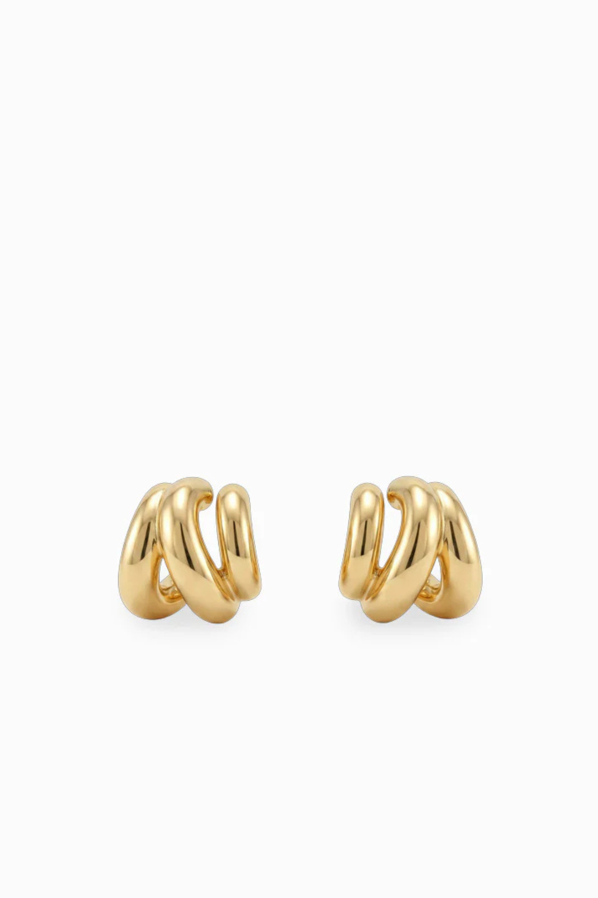 Wavey Huggie Hoops