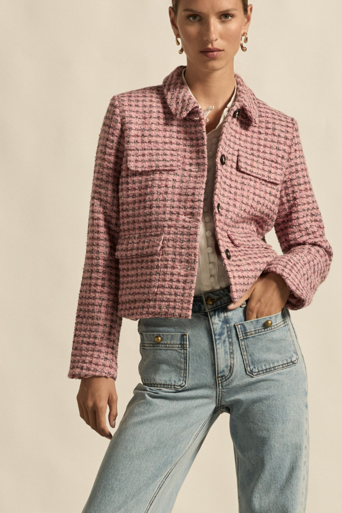 Adjoin Jacket Rose Boucle