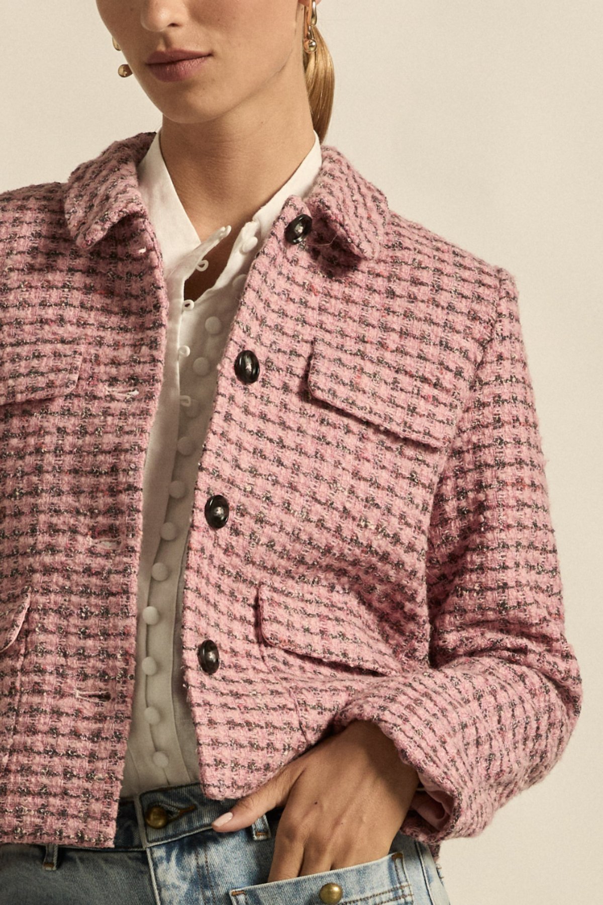 Adjoin Jacket Rose Boucle