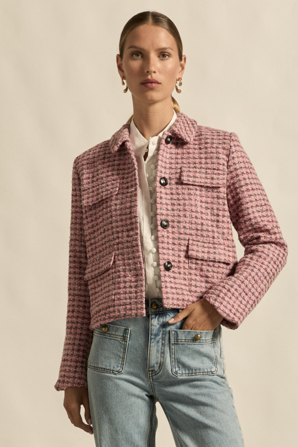 Adjoin Jacket Rose Boucle