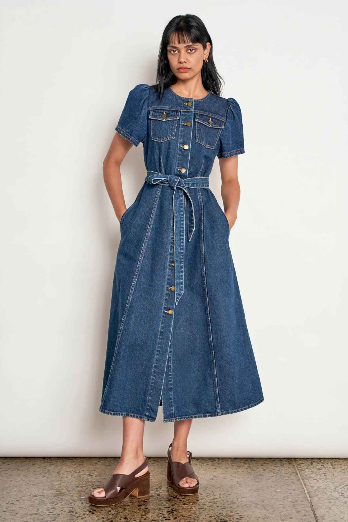 Allude Dress Indigo Denim