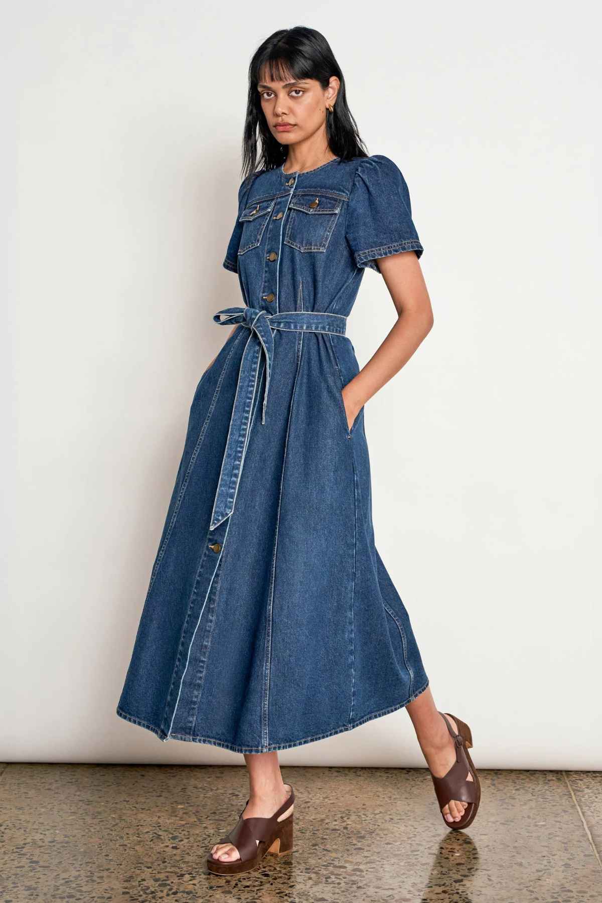 Allude Dress Indigo Denim
