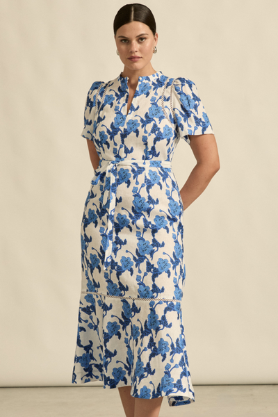 Cable Dress Azure Bouquet