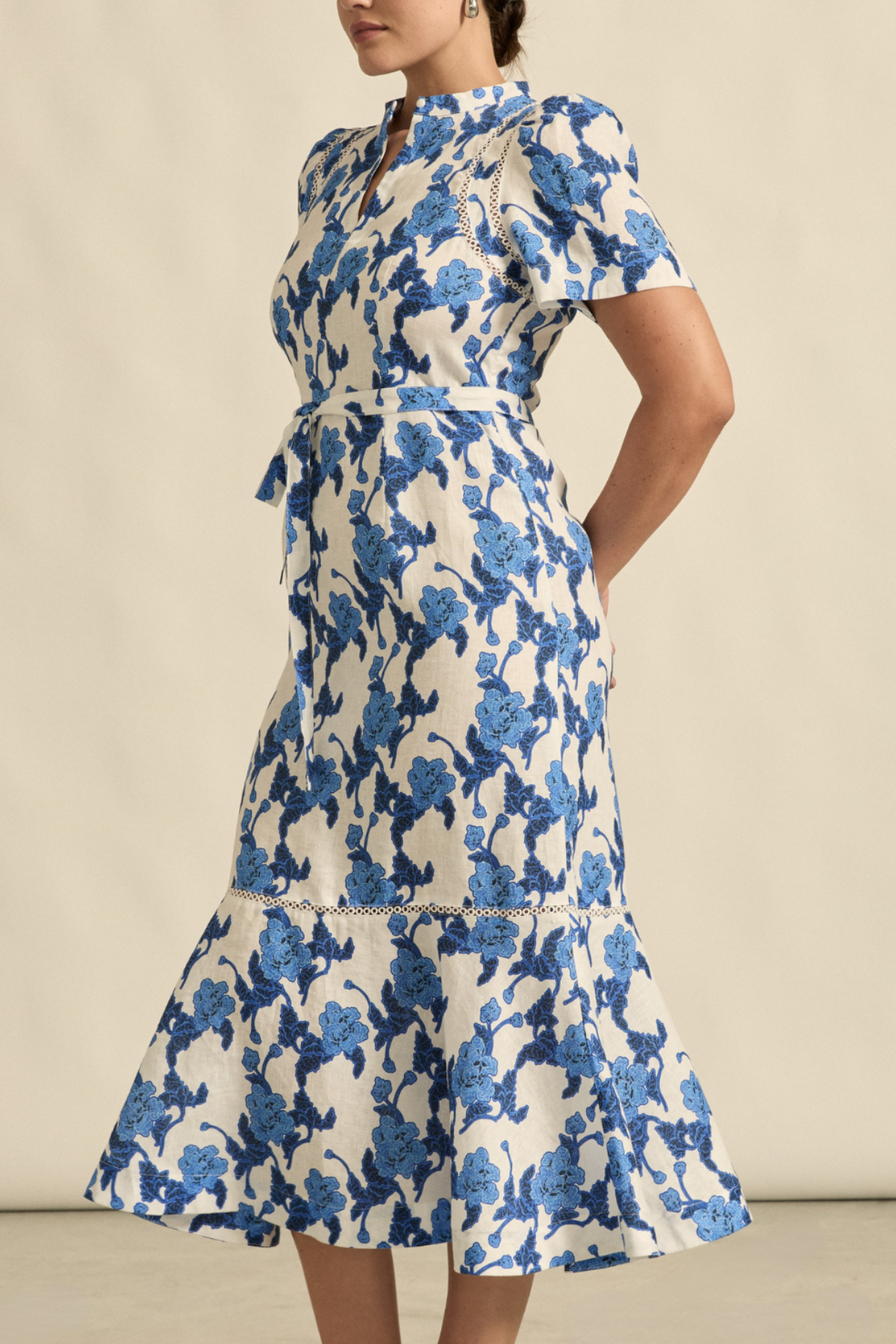 Cable Dress Azure Bouquet