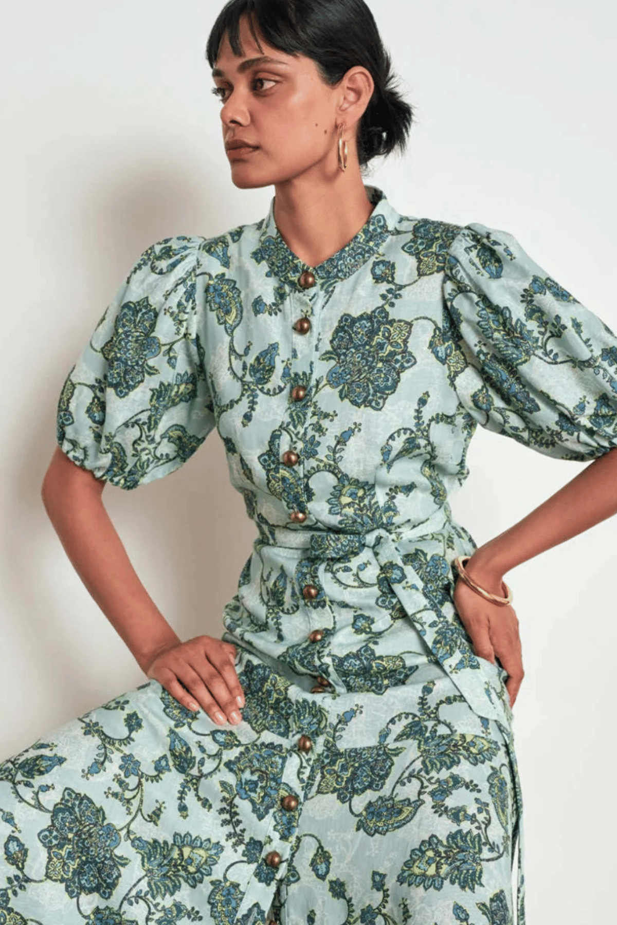 Cascade Dress Fern Paisley