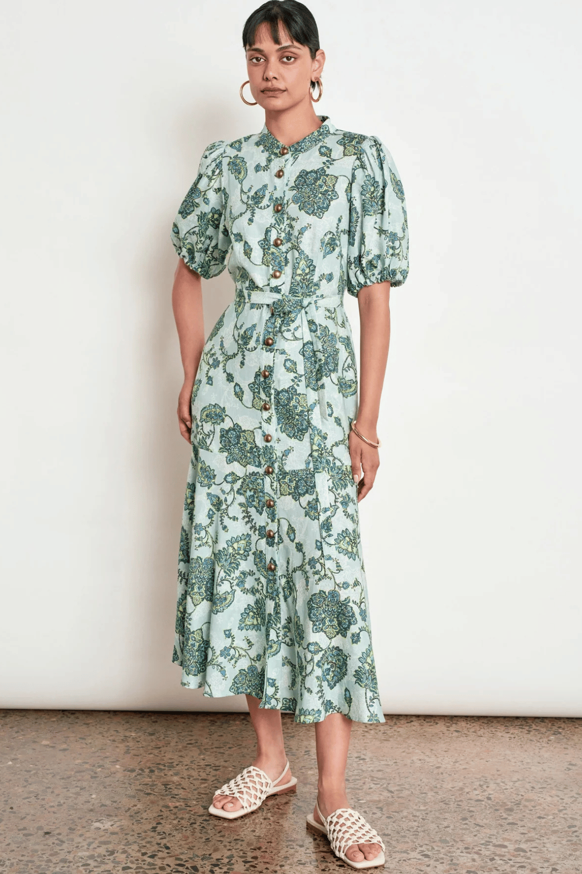 Cascade Dress Fern Paisley