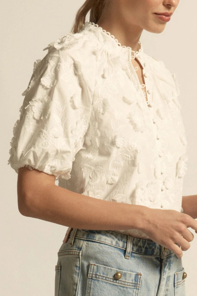 Solstice Top Broderie Porcelain