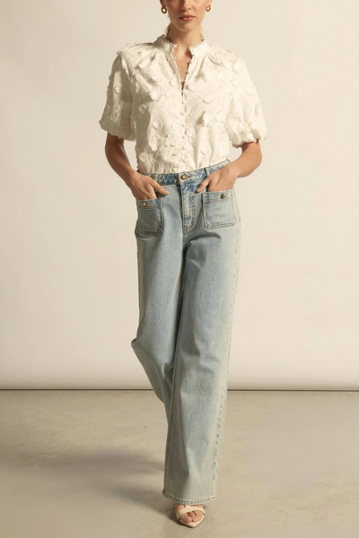 Solstice Top Broderie Porcelain