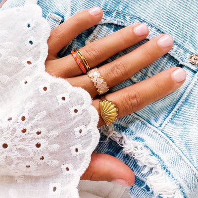 Tilabead Ring Pink Gold