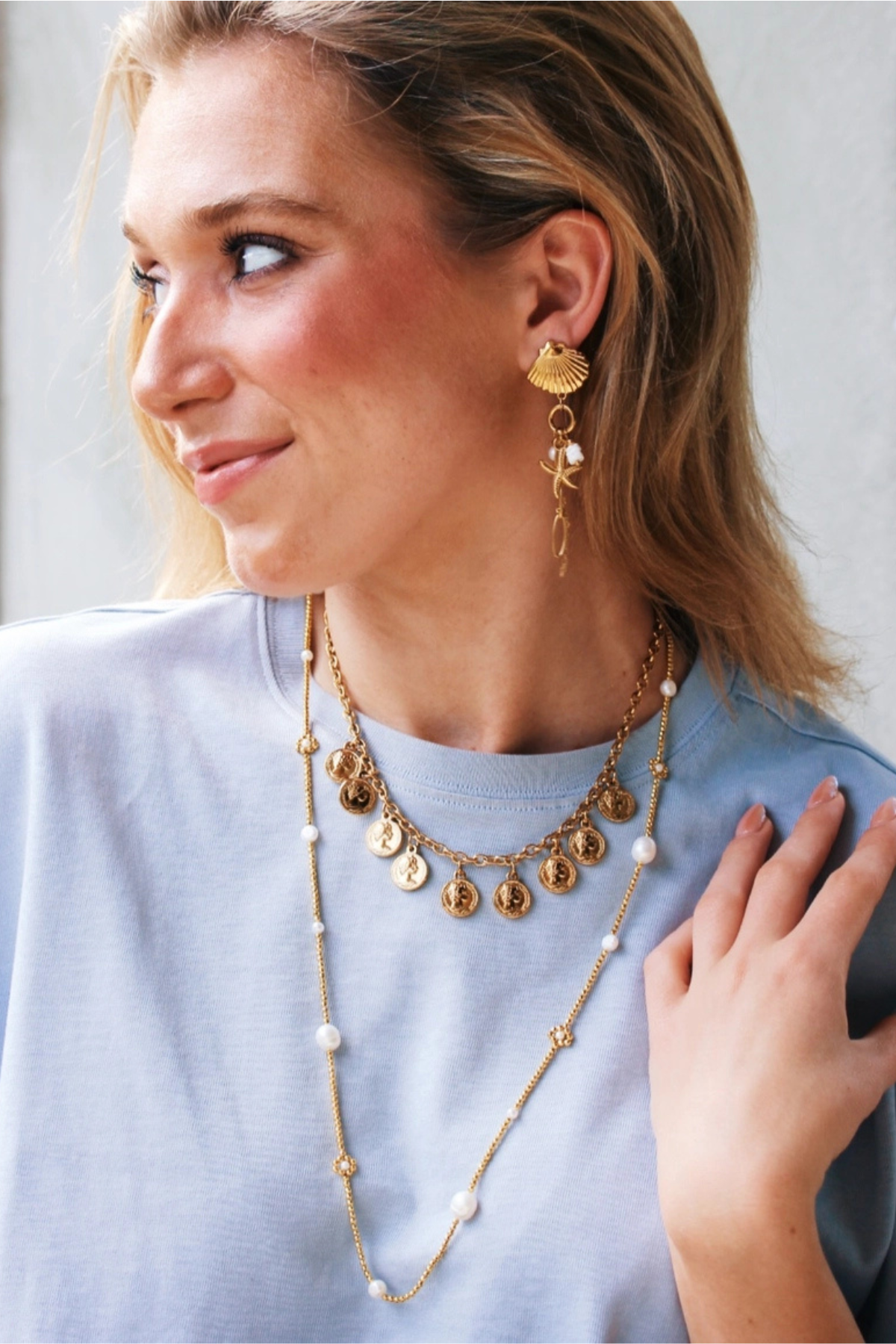 Bold Chain Necklace with Coins