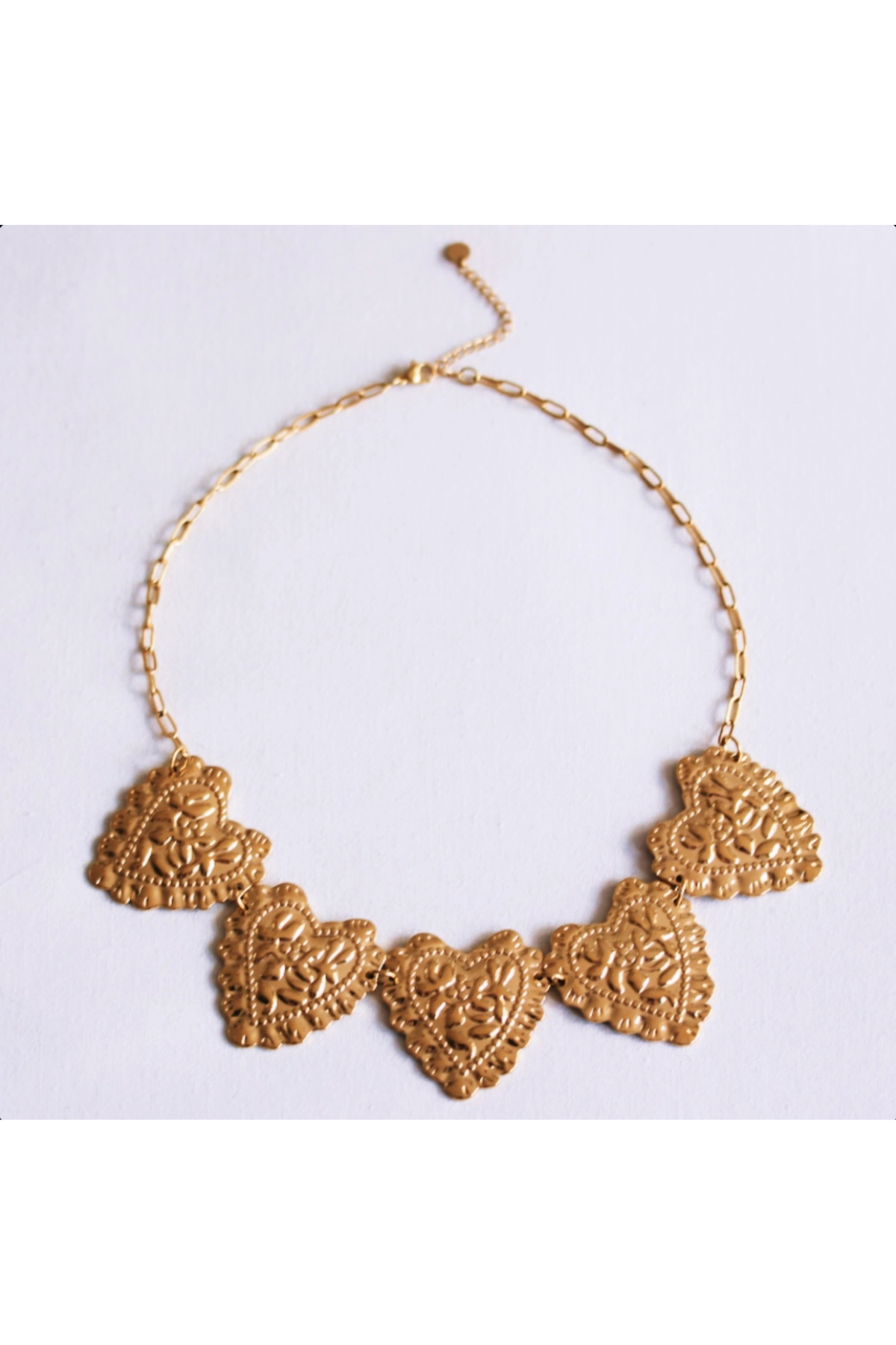 Statement Necklace Bold Hearts