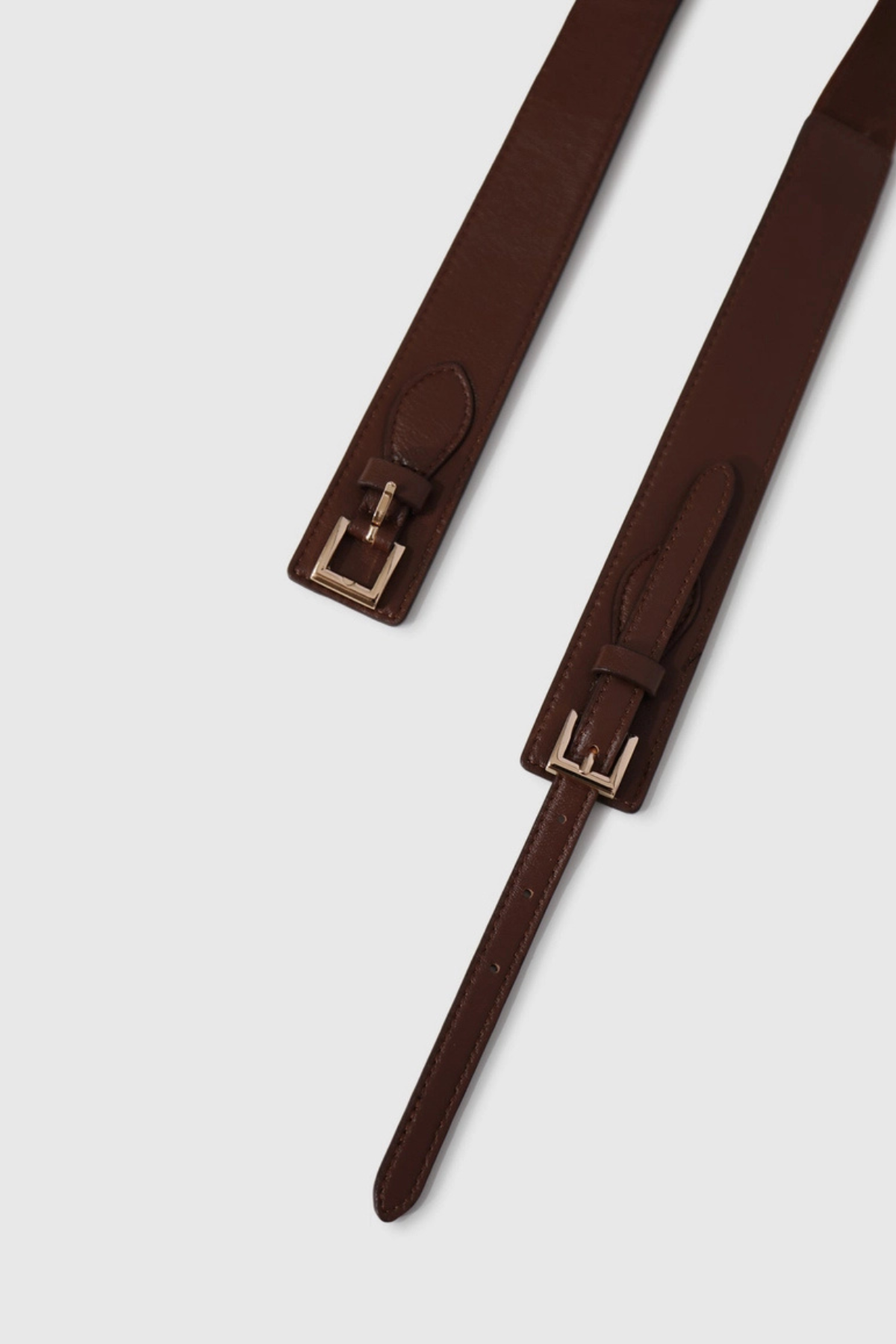 London Fog Leather Waist Belt Chocolate