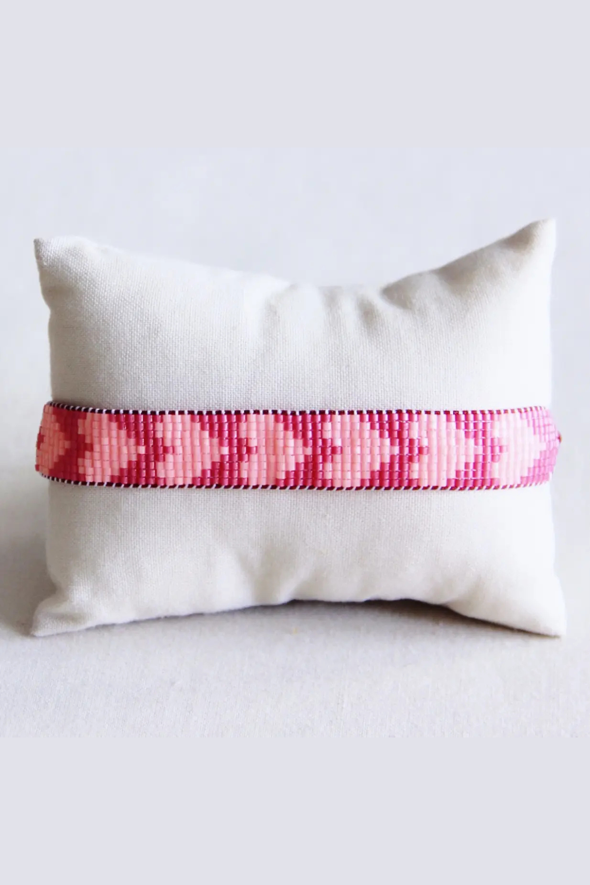 Woven Hearts Bracelet Hot Pink