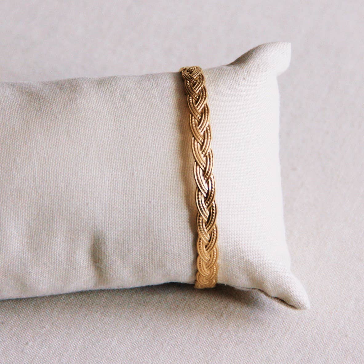 Braided Gold Bangle