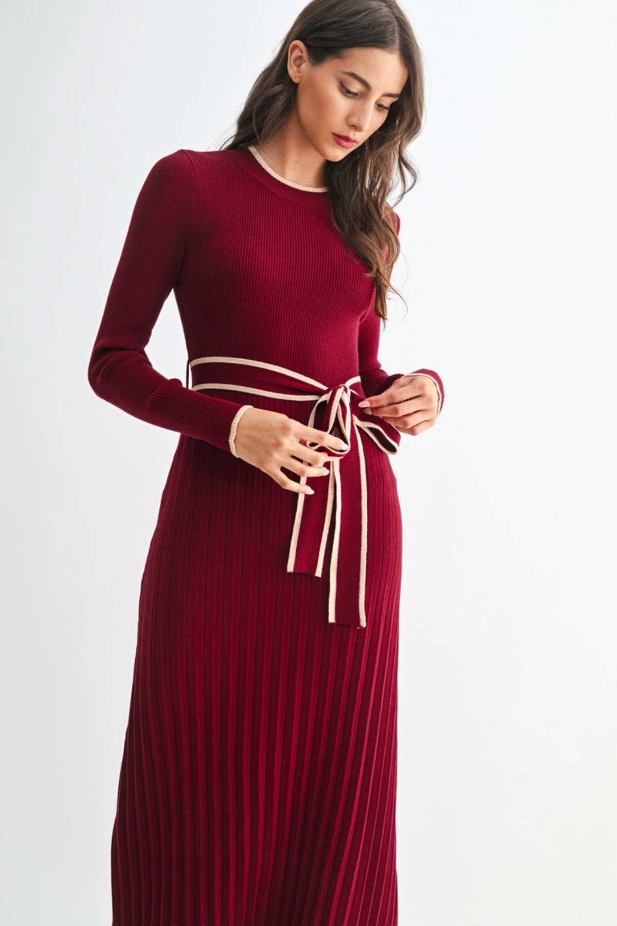 Claret Midi Dress