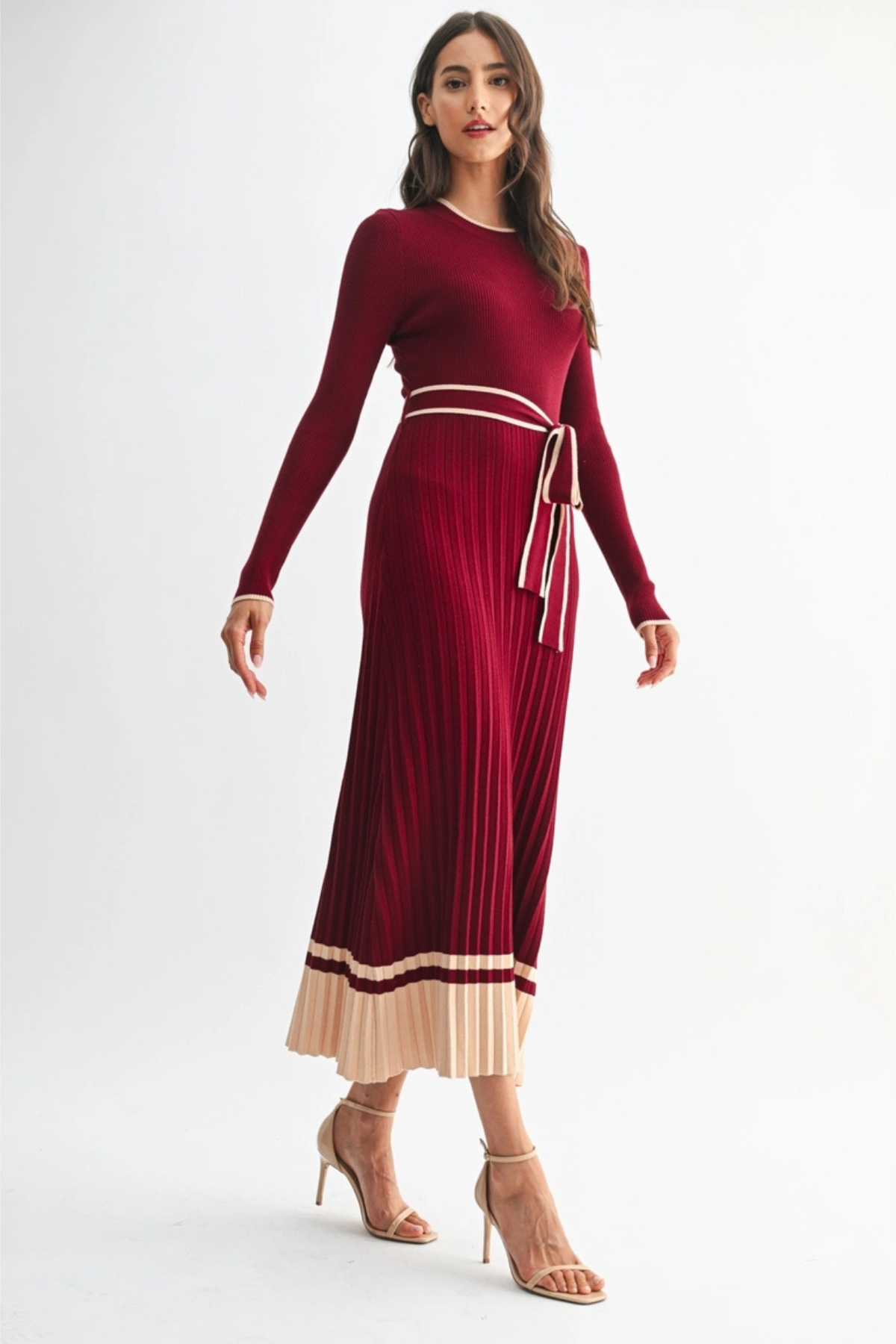 Claret Midi Dress