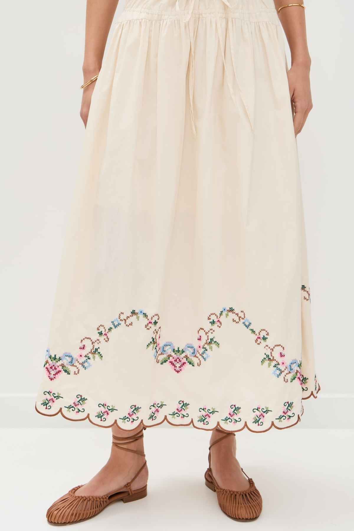 Cross Stitch Floral Skirt