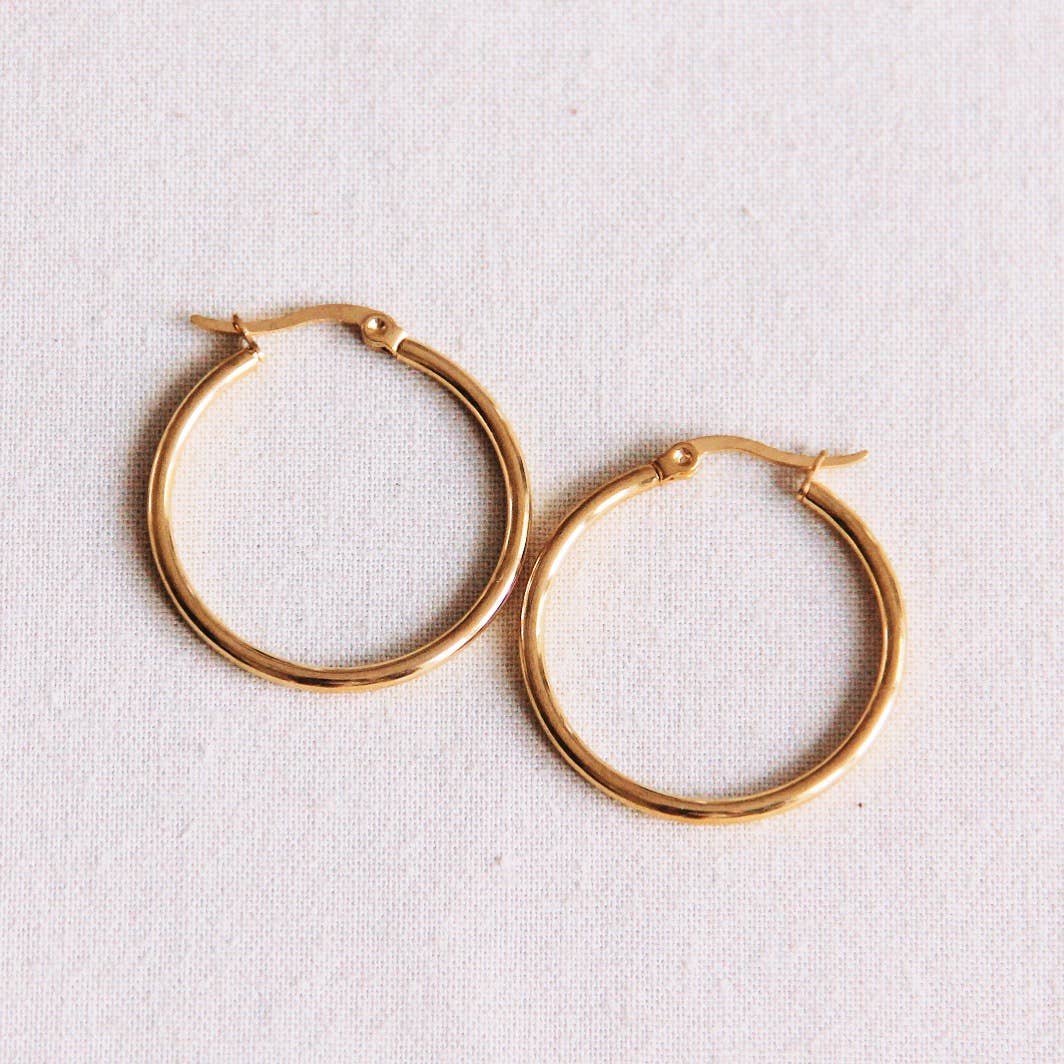 Basic Creole Gold Hoop 30mm