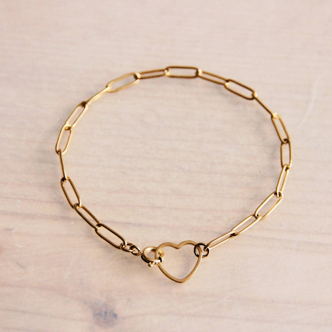 D-Chain Bracelet Open Heart Lock