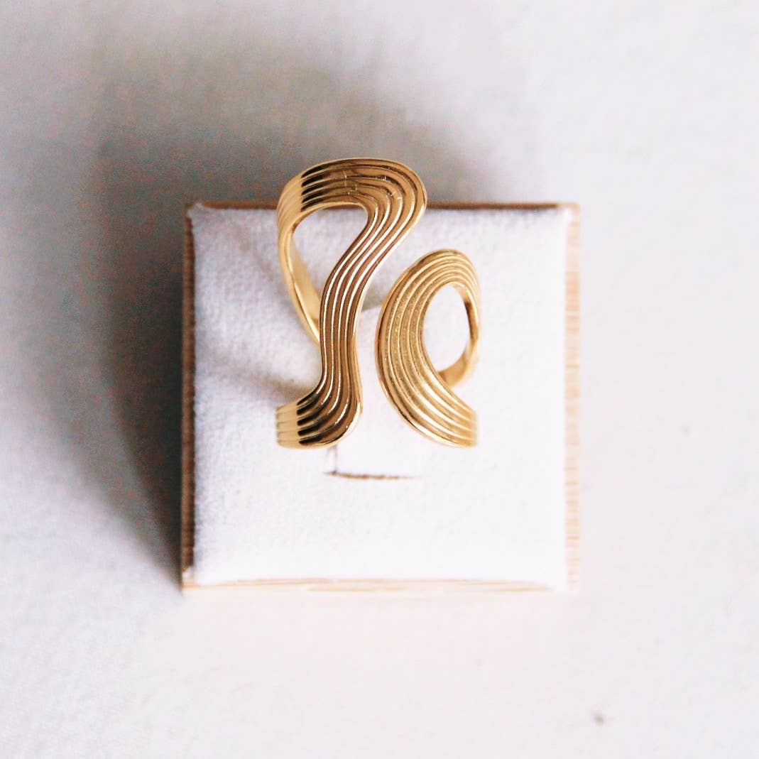 Statement Retro Gold Ring