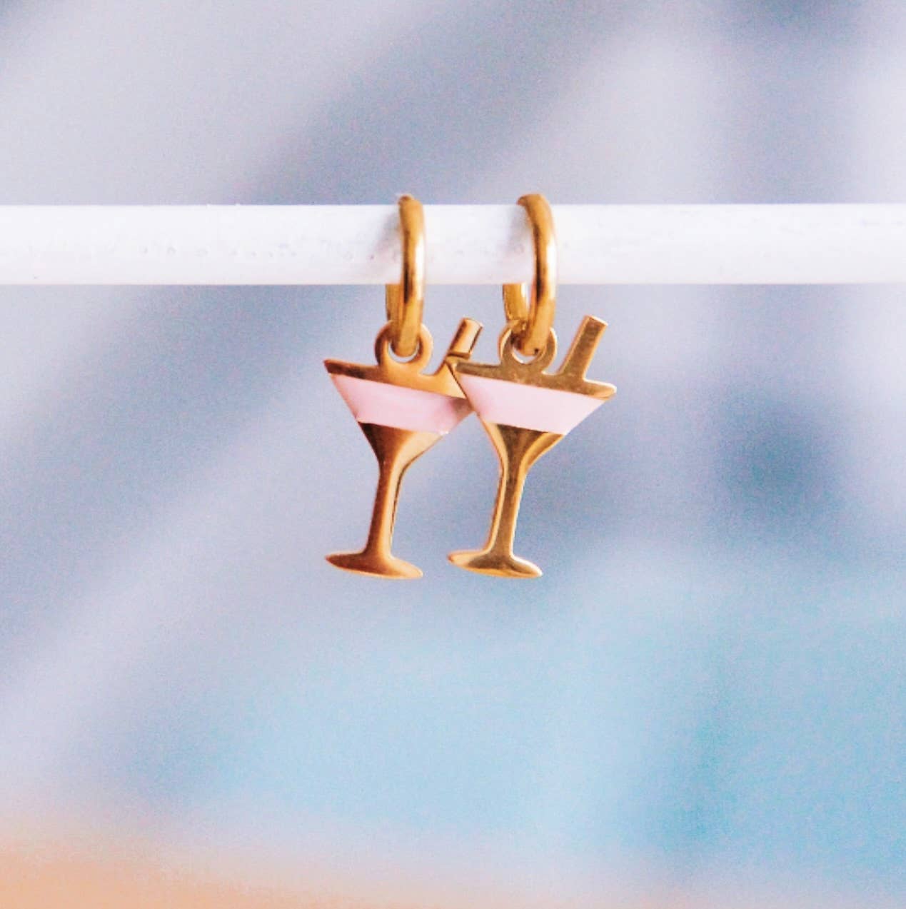Cocktail Hoop Earrings