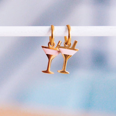 Cocktail Hoop Earrings
