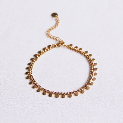 Coin Chain Gold Bracelet