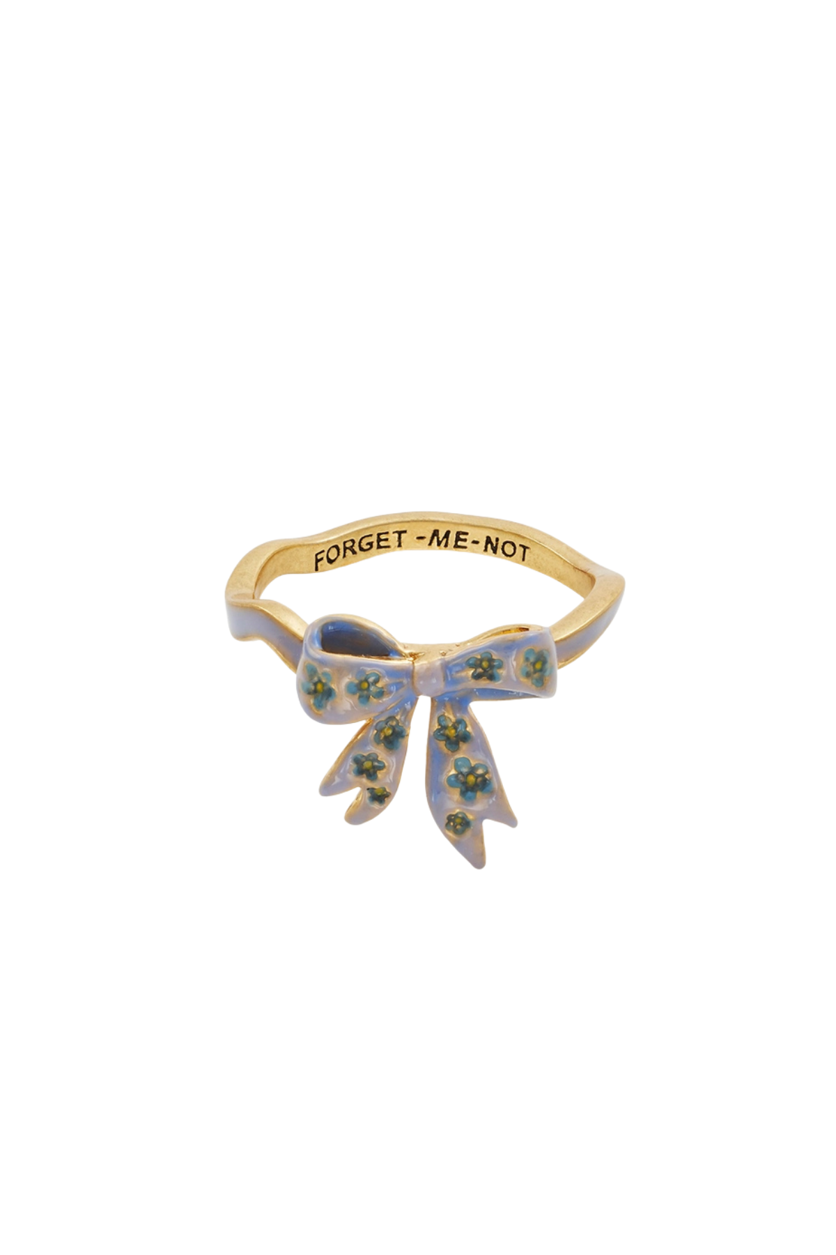 Forget Me Not Bow Ring Small