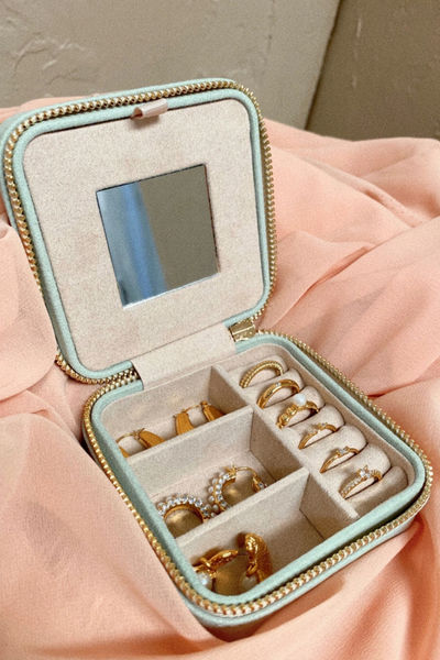 Lustre & Sage Travel Jewellery Box