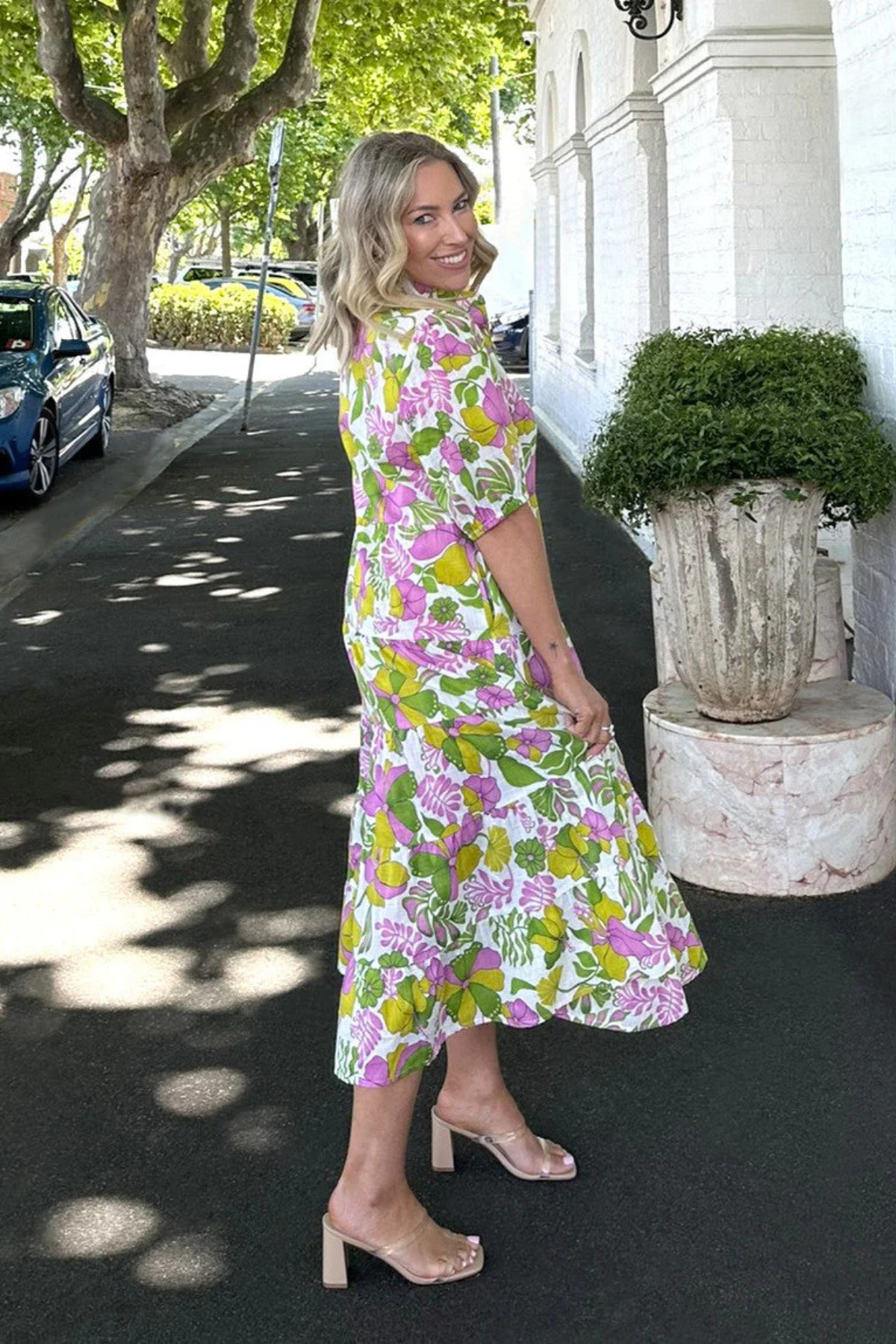 Melba Dress Green Print
