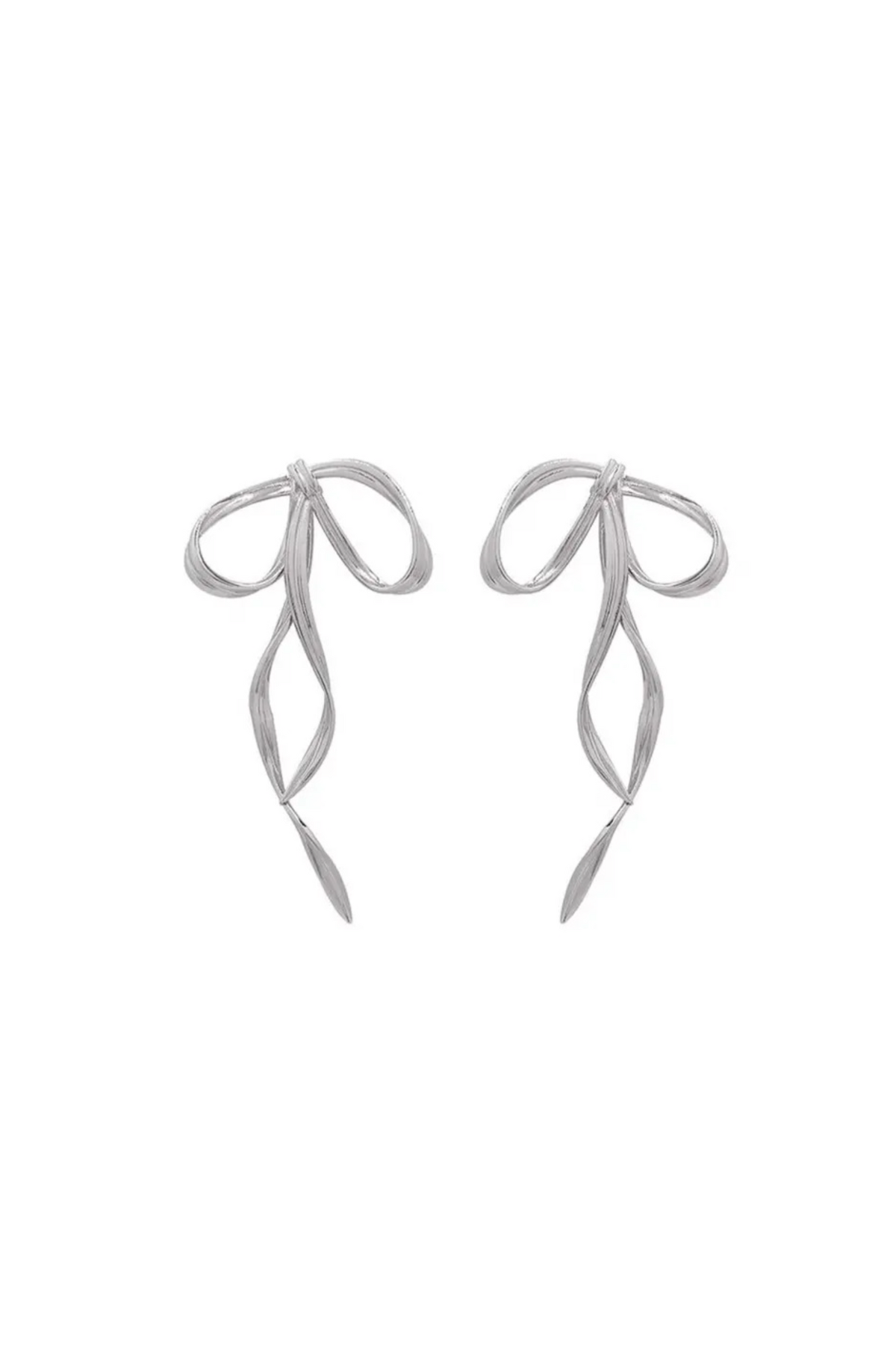 Monti Bow Earrings Silver