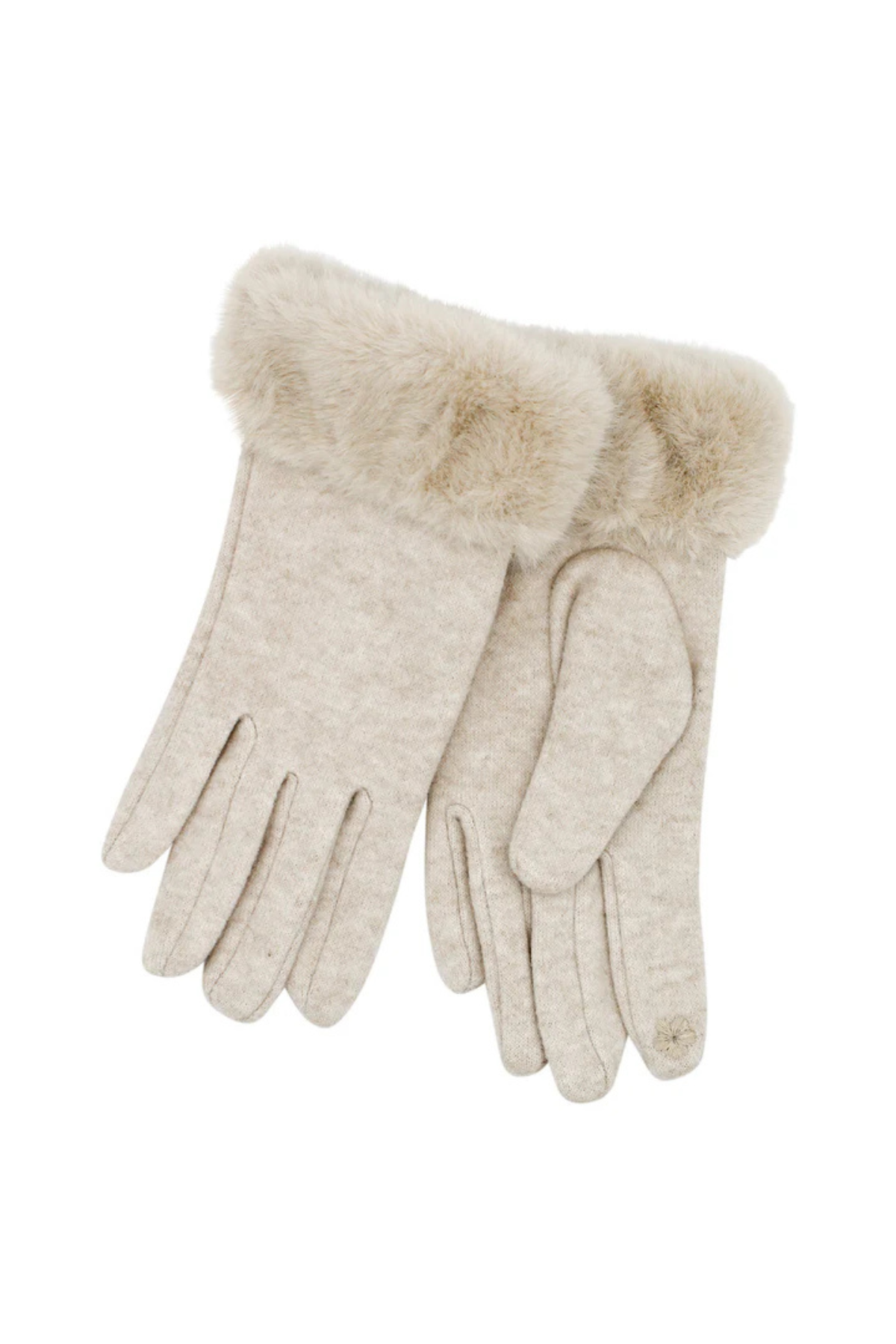 Tammy Faux Fur Gloves Cream