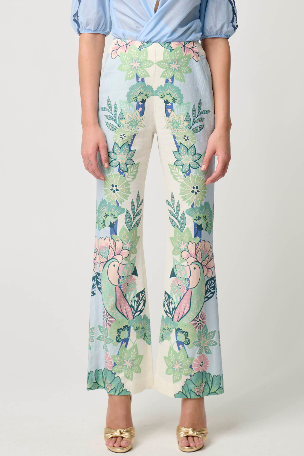 Carlyle Linen Pant Paradi Flè Print