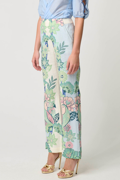 Carlyle Linen Pant Paradi Flè Print