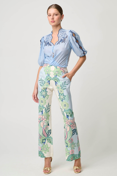 Carlyle Linen Pant Paradi Flè Print