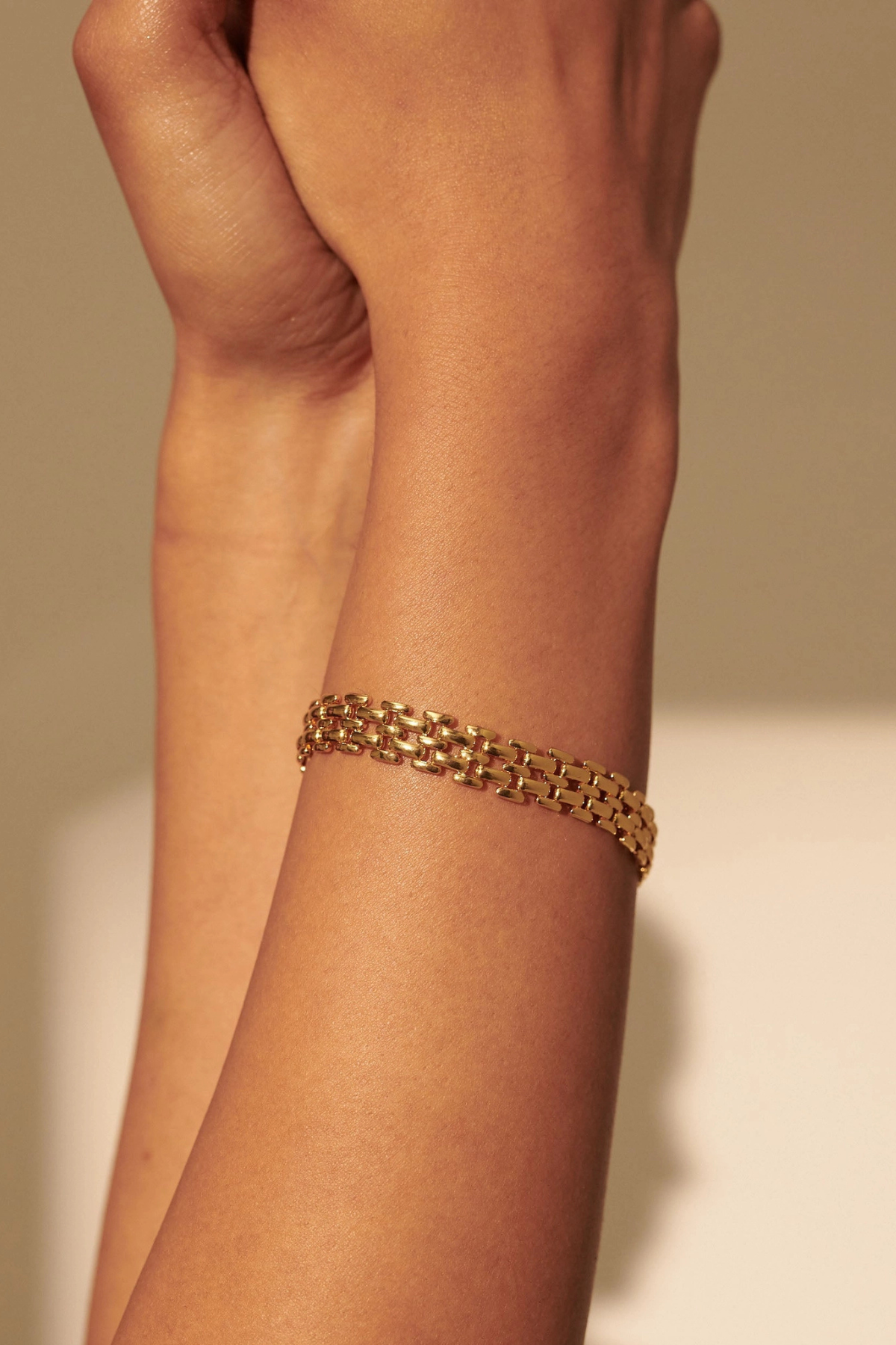 Popcorn Chain 18K Gold Bracelet