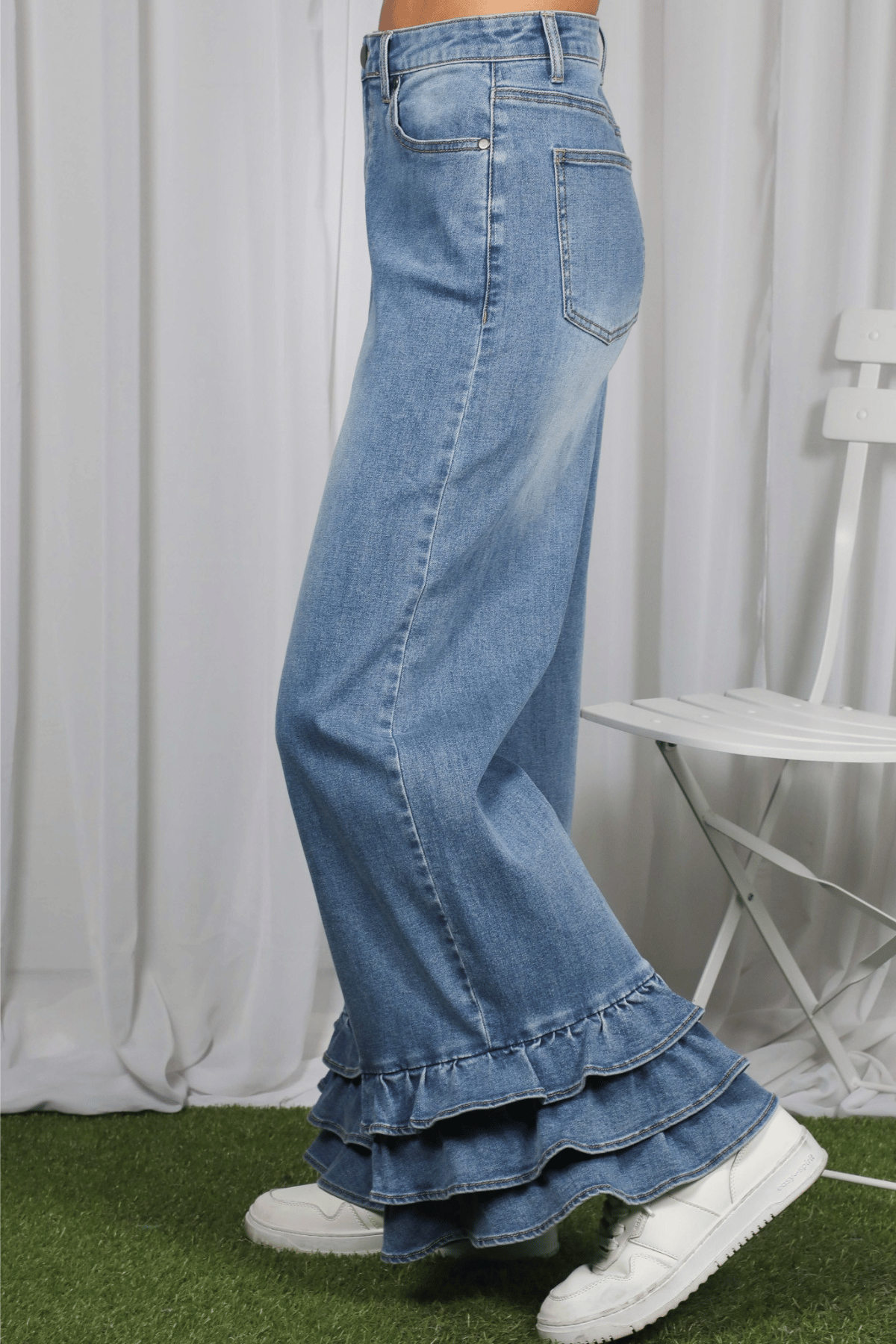 Waterfall Ruffle Jean
