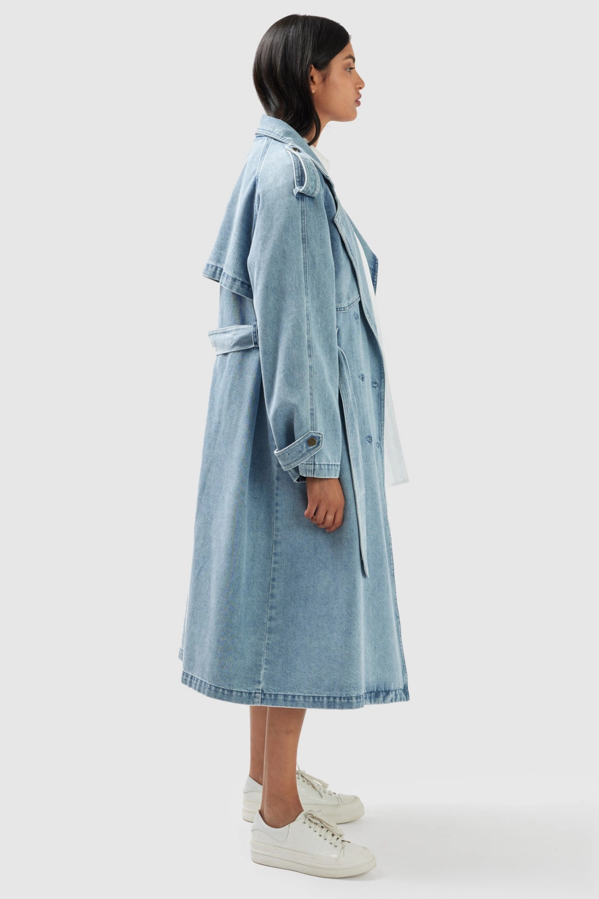 Wild Skies Denim Trench