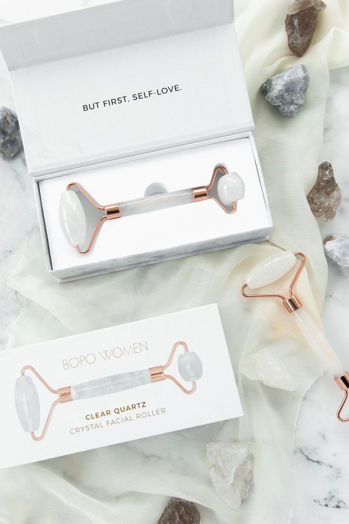 Clear Quartz Facial Roller