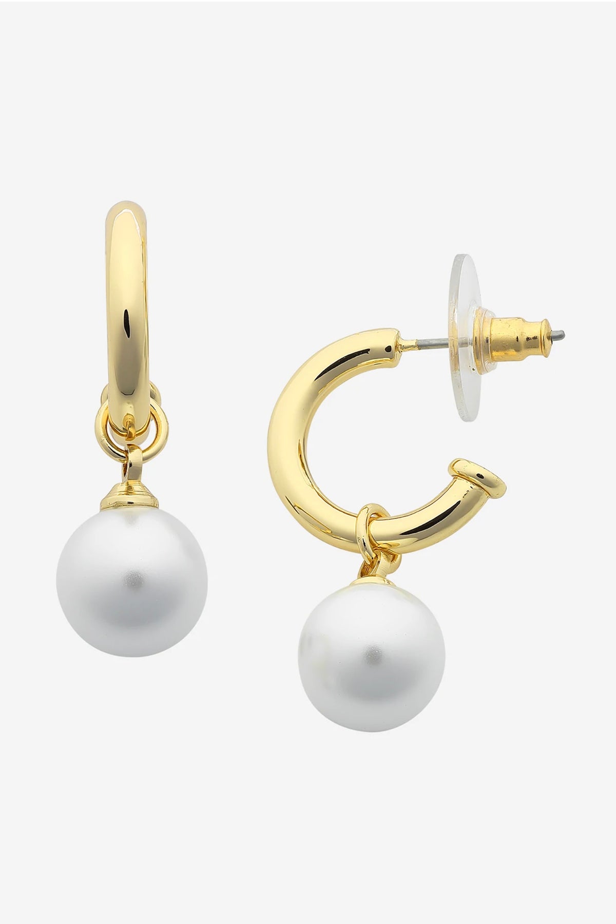 Fleur Gold Pearl Earring