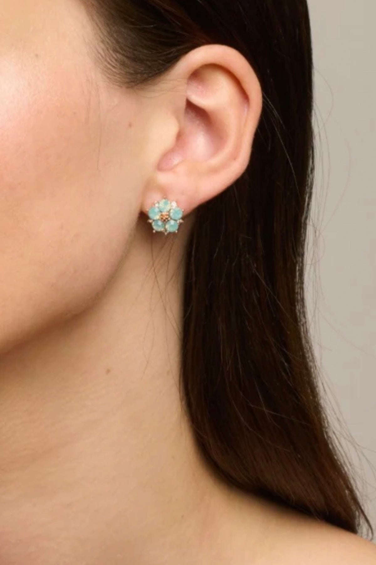 Pacific Opal Cluster Flower Stud