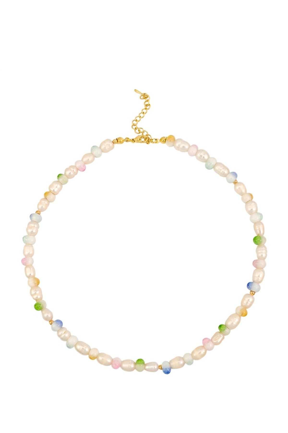 Pastel Freshwater Pearls & Bead Necklace