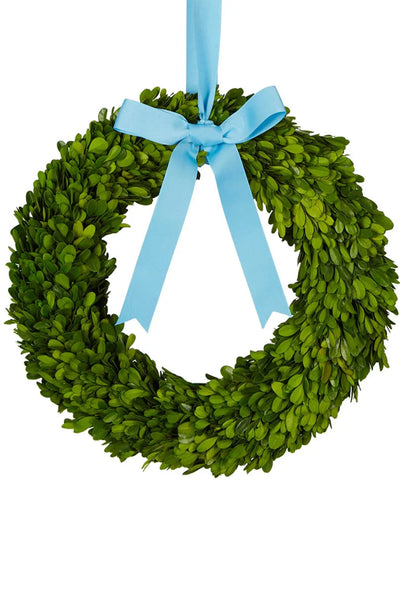 Preserved Boxwood Wreath with Bow