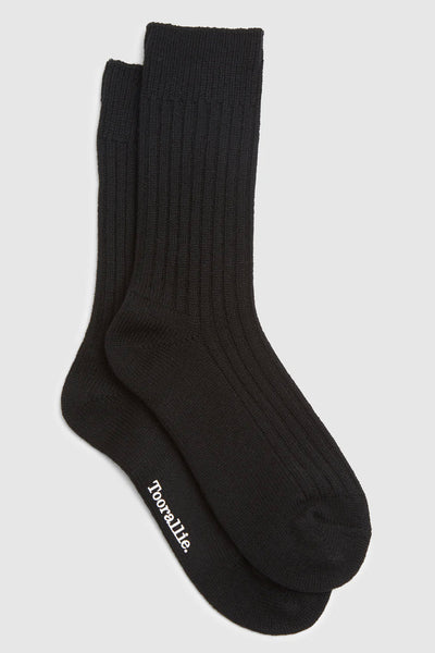 Ribbed Merino Sock Black