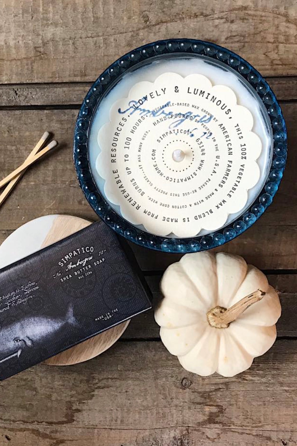 Ambergris Hobnail Candle