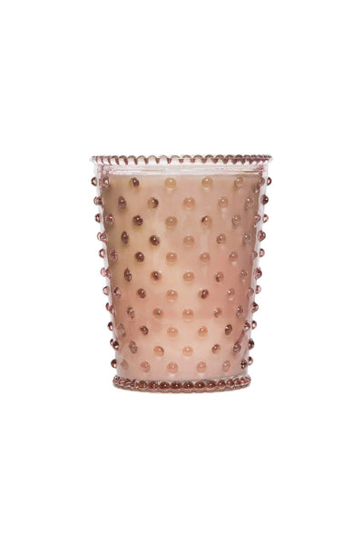 Coral Hobnail Candle