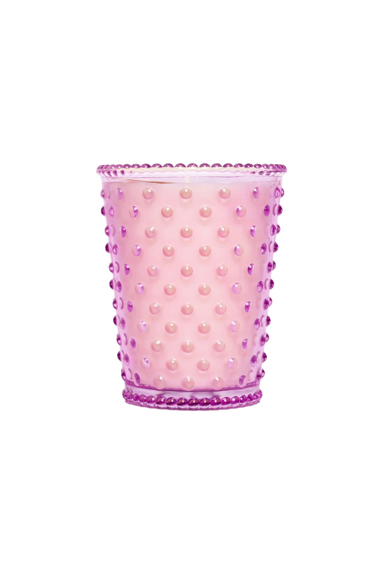 Rhubarb & Rose Hobnail Candle