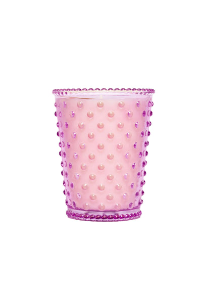 Rhubarb & Rose Hobnail Candle