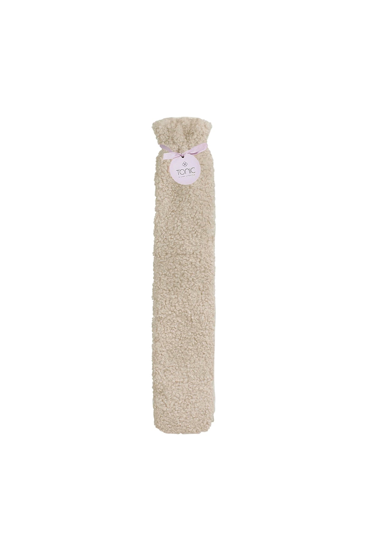 Boucle Long Hot Water Bottle Pebble